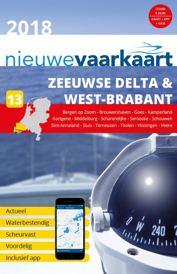 Vaarkaart Zeeuwse Delta en West-Brabant